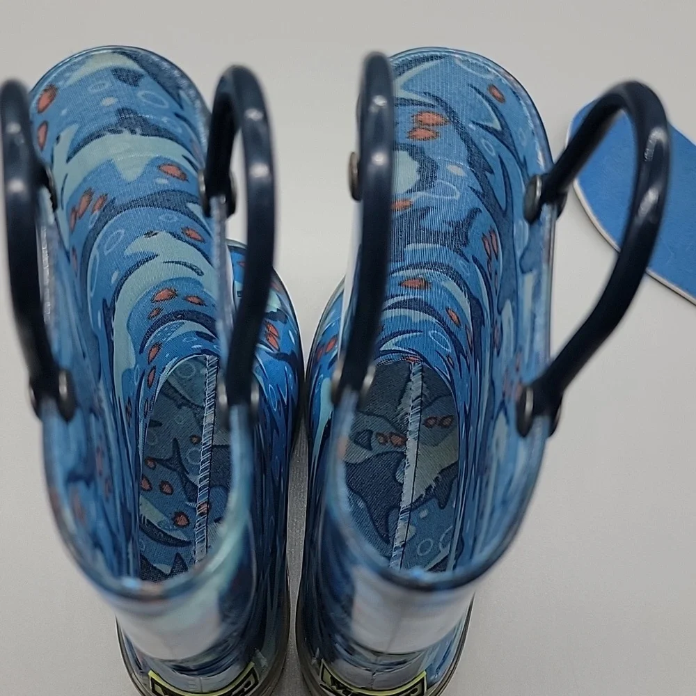 Light Up Shark Chase Blue Rain Boots